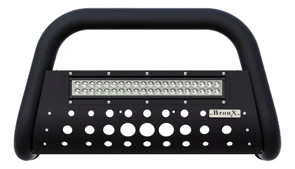Burrera tumbaburros El Bronco Autopartes Alfa Bronx Black 01 con Barra de 21" led